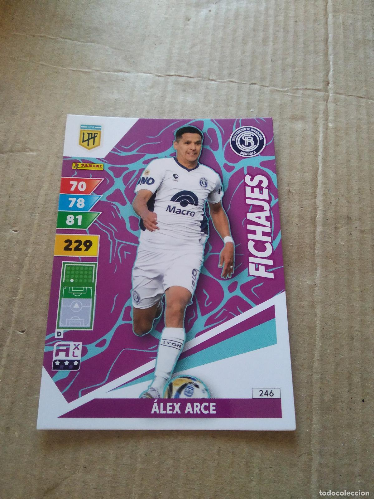 Cromos de F&uacute;tbol: 246 ALEX ARCE INDEPENDIENTE RIVADAVIA CROMO FUTBOL PANINI ARGENTINO 2025 ARGENTINA ADRENALYN
