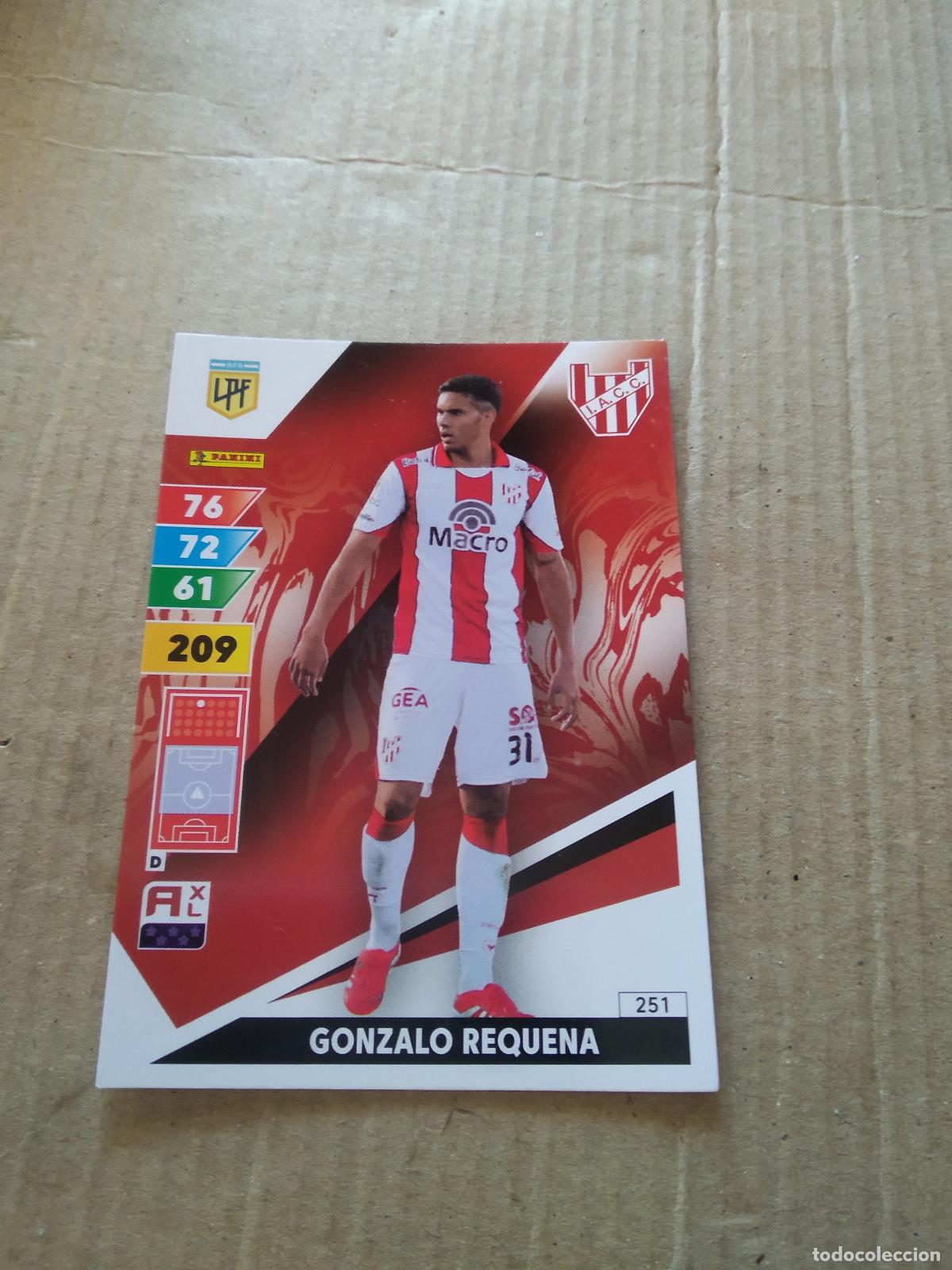 Cromos de F&uacute;tbol: 251 GONZALO REQUENA INSTITUTO CROMO FUTBOL PANINI ARGENTINO 2025 ARGENTINA ADRENALYN