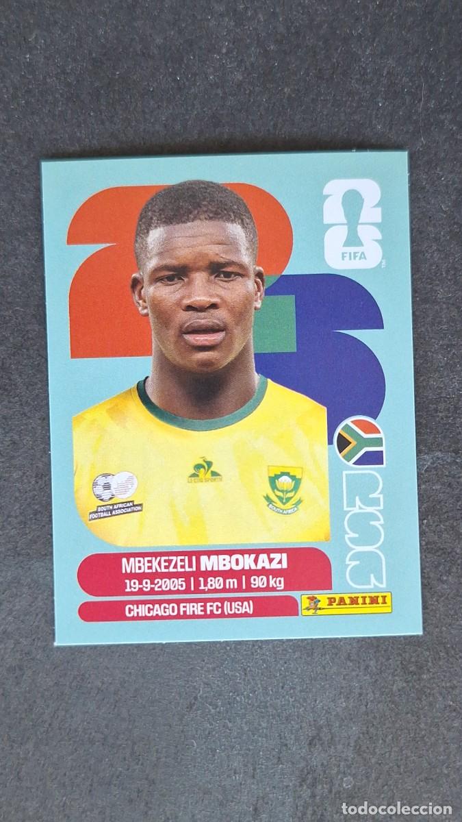 Cromos de F&uacute;tbol: L1 MBOZAKI SELECCION SUDAFRICA 6 MUNDIAL FIFA WORLD CUP 2026 PANINI NUNCA PEGADO SIN PEGAR