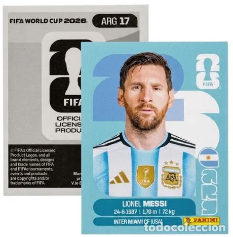 Cromos de F&uacute;tbol: cromo lionel messi arg17 fifa world cup 2026