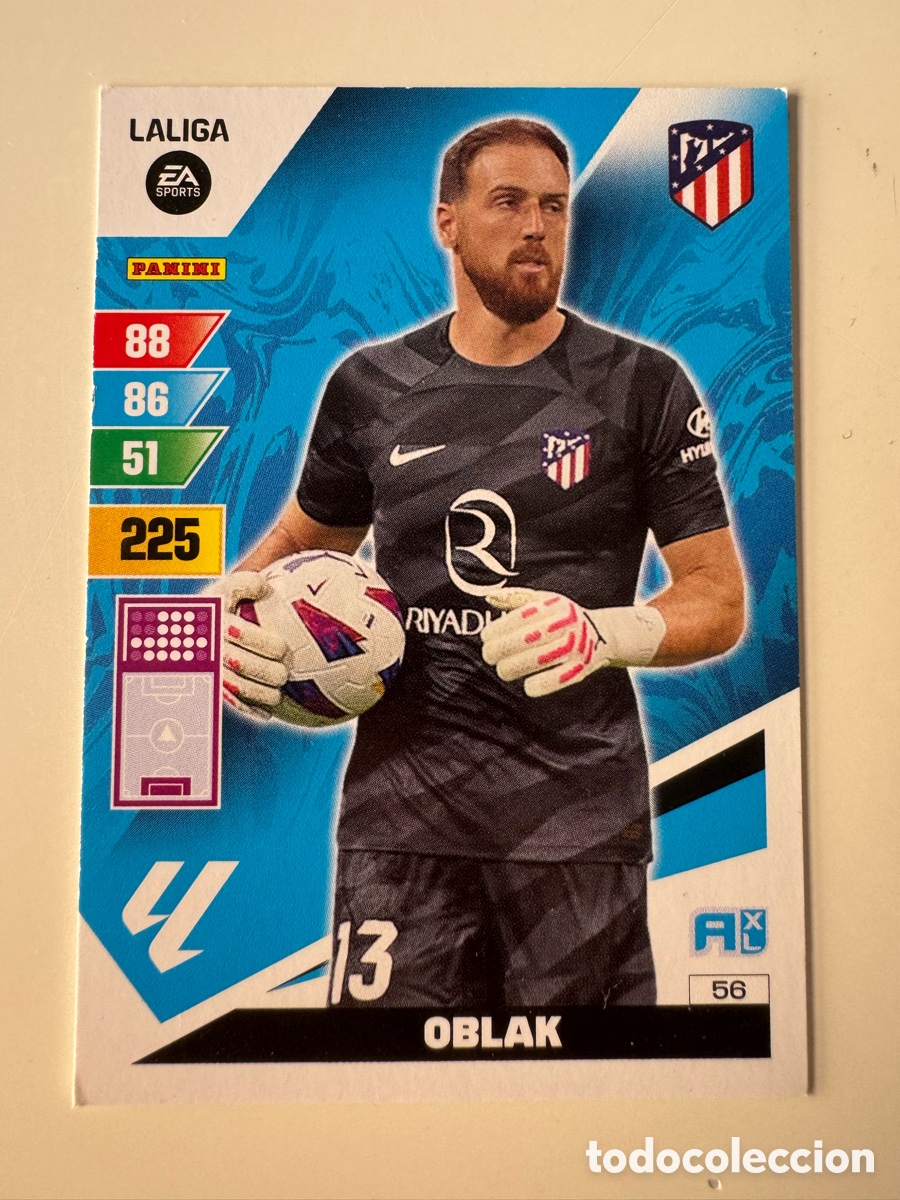 Cromos de F&uacute;tbol: PANINI ADRENALYN XL La Liga 2023 2024 23 24 Jan Oblak Atl&eacute;tico de Madrid N&ordm; 56