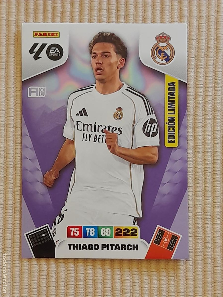 Cromos de F&uacute;tbol: CARD THIAGO PITARCH (EDICION LIMITADA) REAL MADRID LIGA 25-26 (2025 2026) ADRENALYN XL