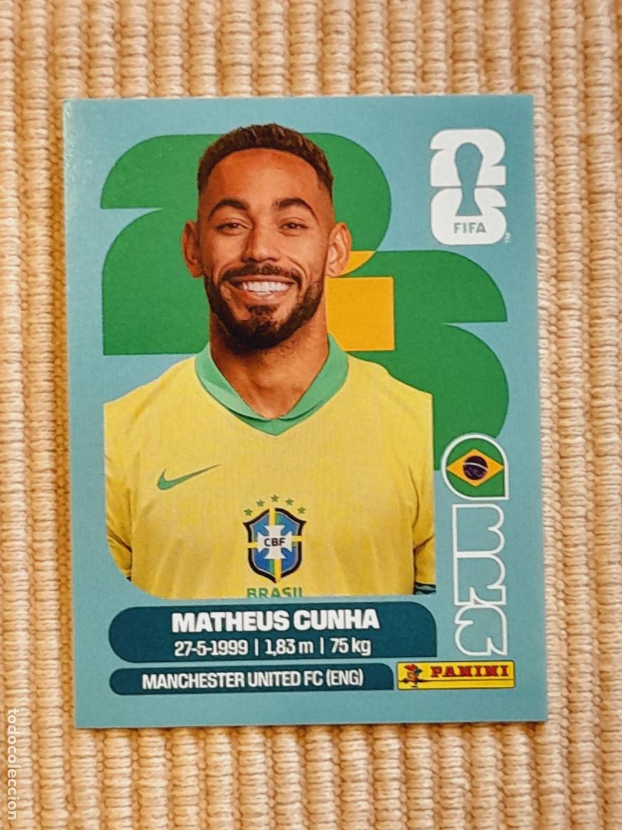 Cromos de F&uacute;tbol: CROMO BRA 17 Matheus Cunha, BRASIL. FIFA WORLD CUP 2026 (MUNDIAL MEXICO EE.UU CANADA) STICKERS