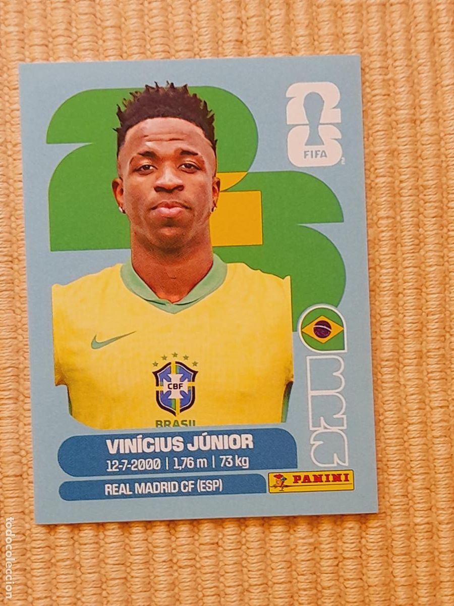 Cromos de F&uacute;tbol: CROMO BRA 14 Vinicius J&uacute;nior , BRASIL. FIFA WORLD CUP 2026 (MUNDIAL MEXICO EE.UU CANADA) STICKERS