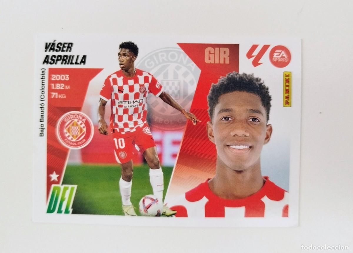 Cromos de F&uacute;tbol: Y&aacute;ser Asprilla 17 SIN PEGAR NUNCA PEGADO Girona FC Liga Ediciones Este 25 26 / 2025 2026