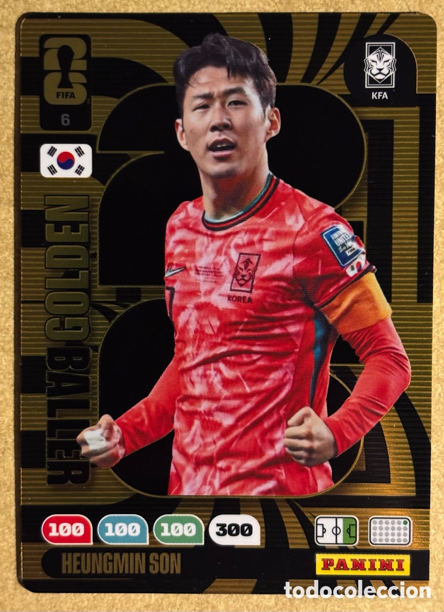 Cromos de F&uacute;tbol: HEUNGMIN SON (COREA DEL SUR). CARTA GOLDEN BALLER #3 PANINI ADRENALYN XL FIFA WORLD CUP 2026. #6