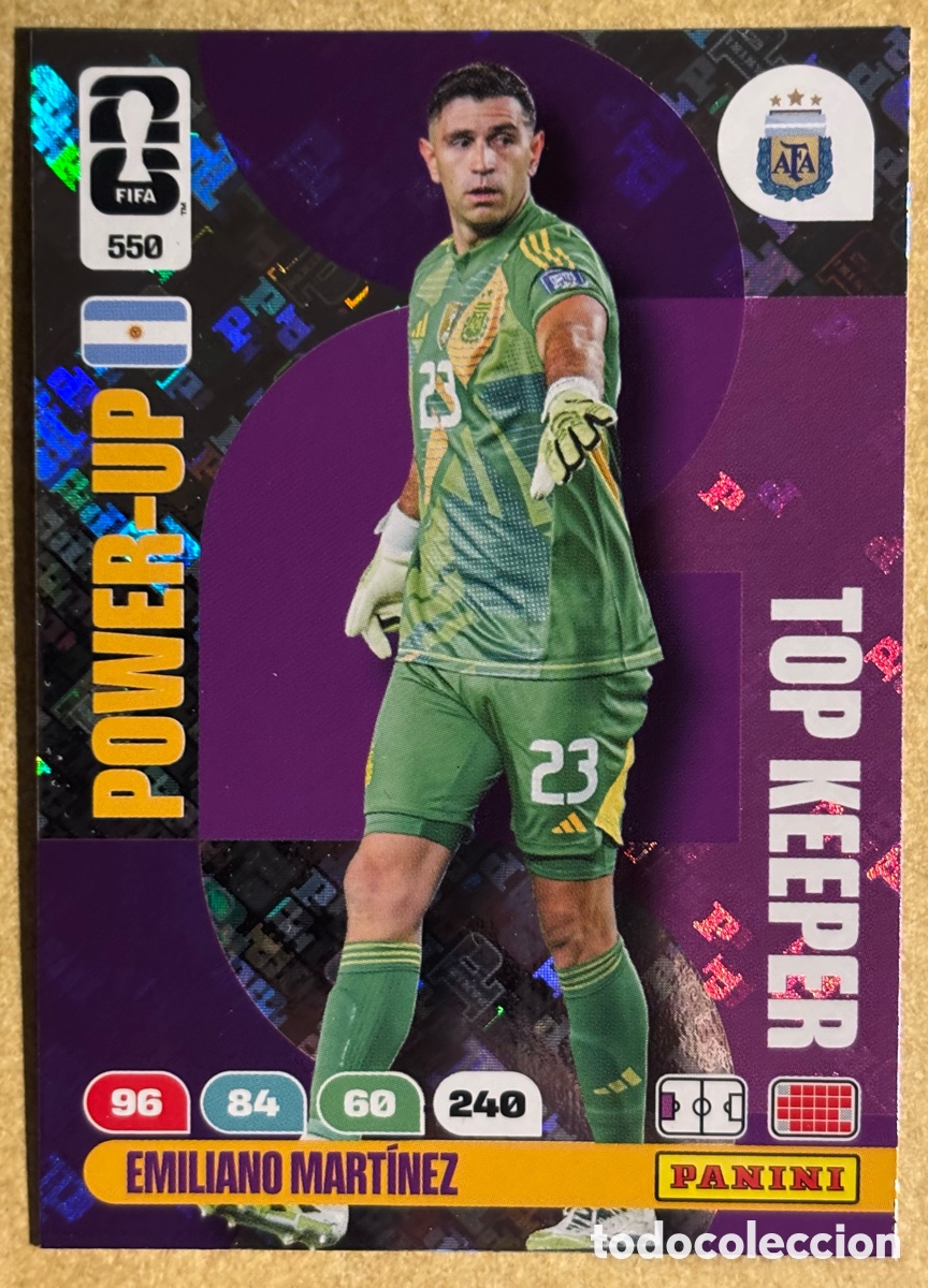 Cromos de F&uacute;tbol: EMILIANO MART&Iacute;NEZ (ARGENTINA). CARTA POWER-UP TOP KEEPER PANINI ADRENALYN XL FIFA WORLD CUP 2026