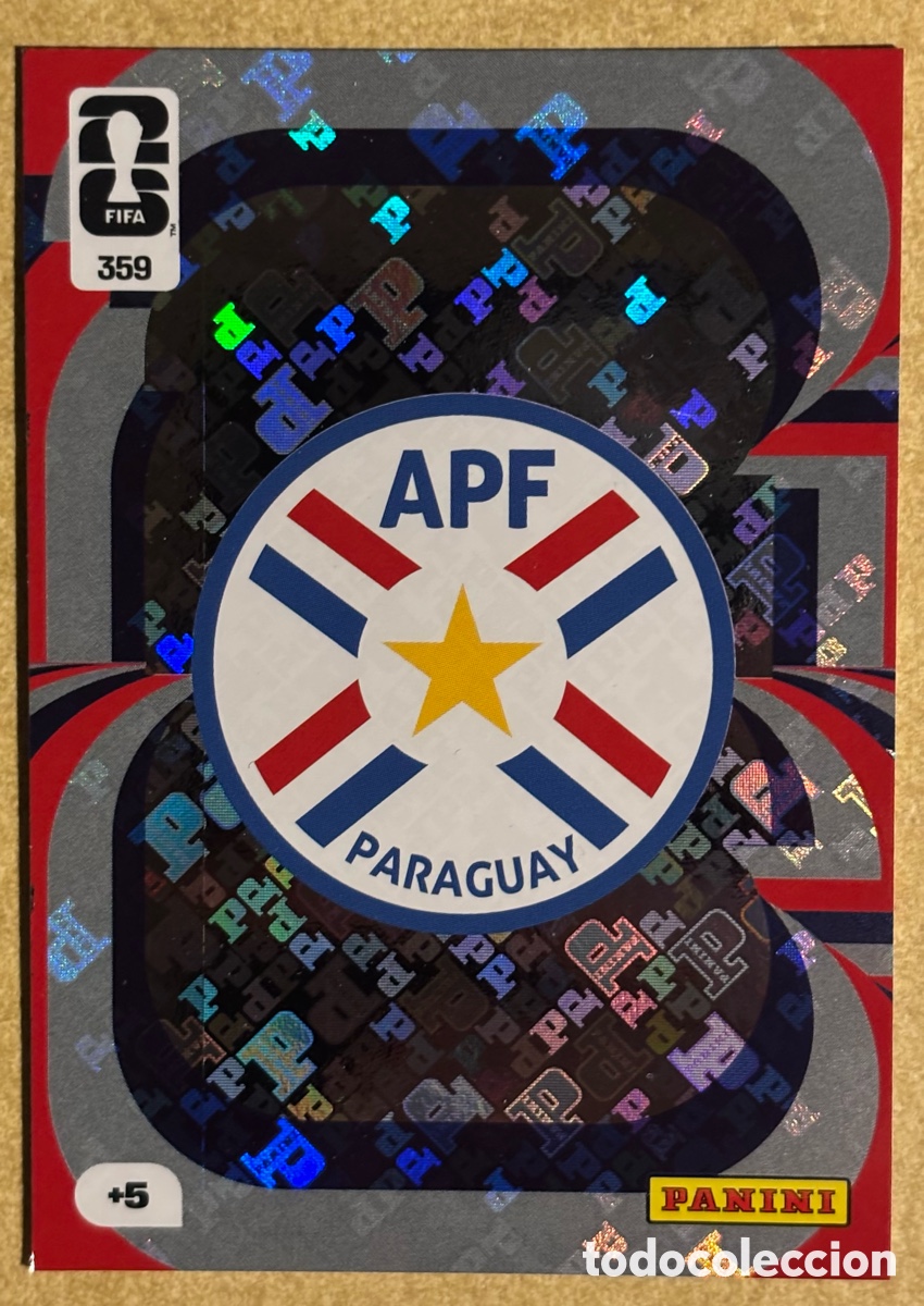 Cromos de F&uacute;tbol: ESCUDO DE PARAGUAY. CARTA PANINI ADRENALYN XL FIFA WORLD CUP 2026. #359.