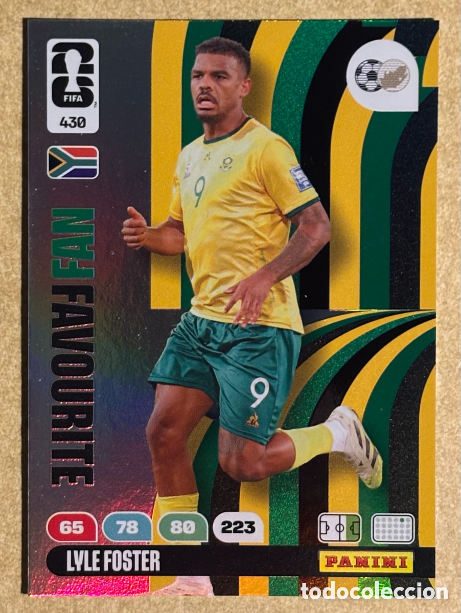 Cromos de F&uacute;tbol: LYLE FOSTER (SUD&Aacute;FRICA). CARTA FAN FAVOURITE PANINI ADRENALYN XL FIFA WORLD CUP 2026. #430
