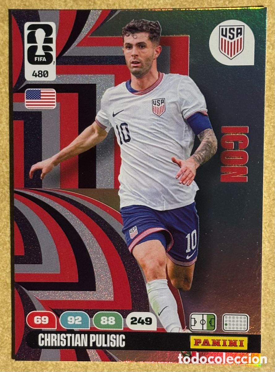 Cromos de F&uacute;tbol: CHRISTIAN PULISIC (USA). CARTA FAN FAVOURITE PANINI ADRENALYN XL FIFA WORLD CUP 2026. #480