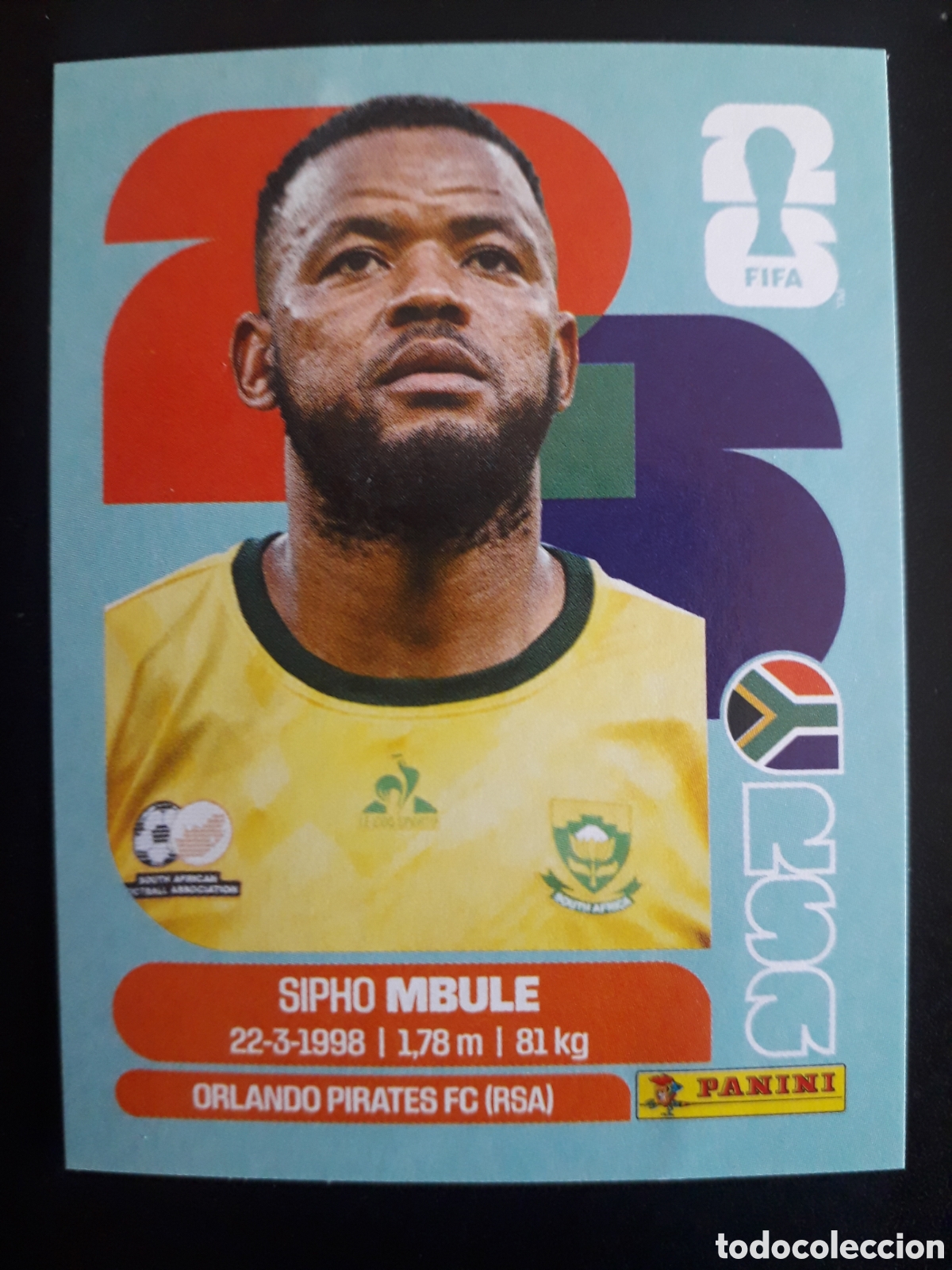 Cromos de F&uacute;tbol: MBULE SUD&Aacute;FRICA RSA 16 MUNDIAL F&Uacute;TBOL 2026 FIFA WORLD CUP PANINI SIN PEGAR PEDIDO M&Iacute;NIMO 3&euro;