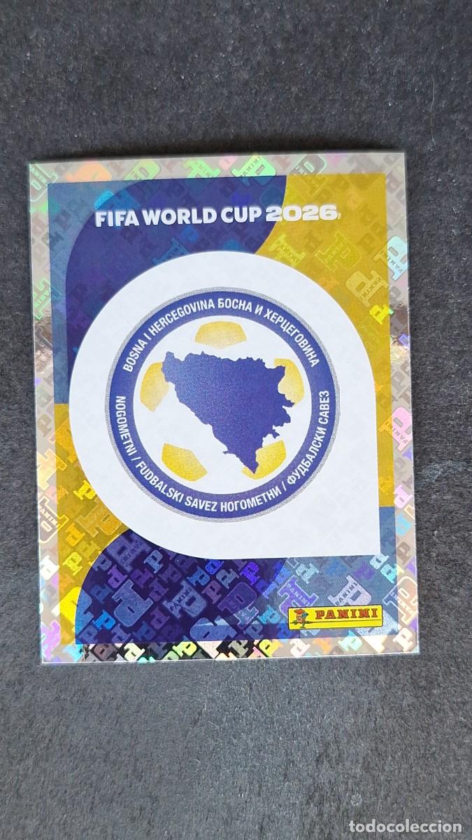 Cromos de F&uacute;tbol: L1 ESCUDO SELECCION BOSNIA 1 MUNDIAL FIFA WORLD CUP 2026 PANINI NUNCA PEGADO SIN PEGAR