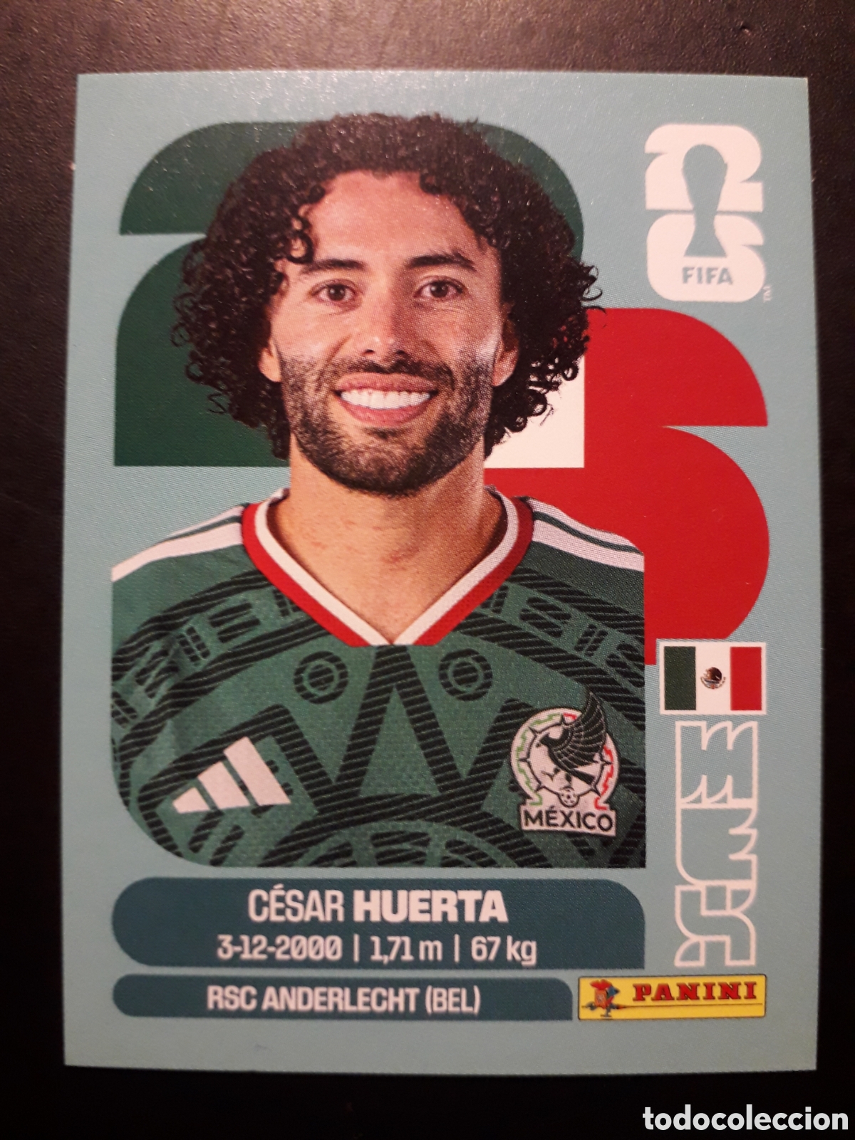 Cromos de F&uacute;tbol: HUERTA M&Eacute;XICO MEX 20 MUNDIAL F&Uacute;TBOL 2026 FIFA WORLD CUP PANINI SIN PEGAR PEDIDO M&Iacute;NIMO 3&euro;.