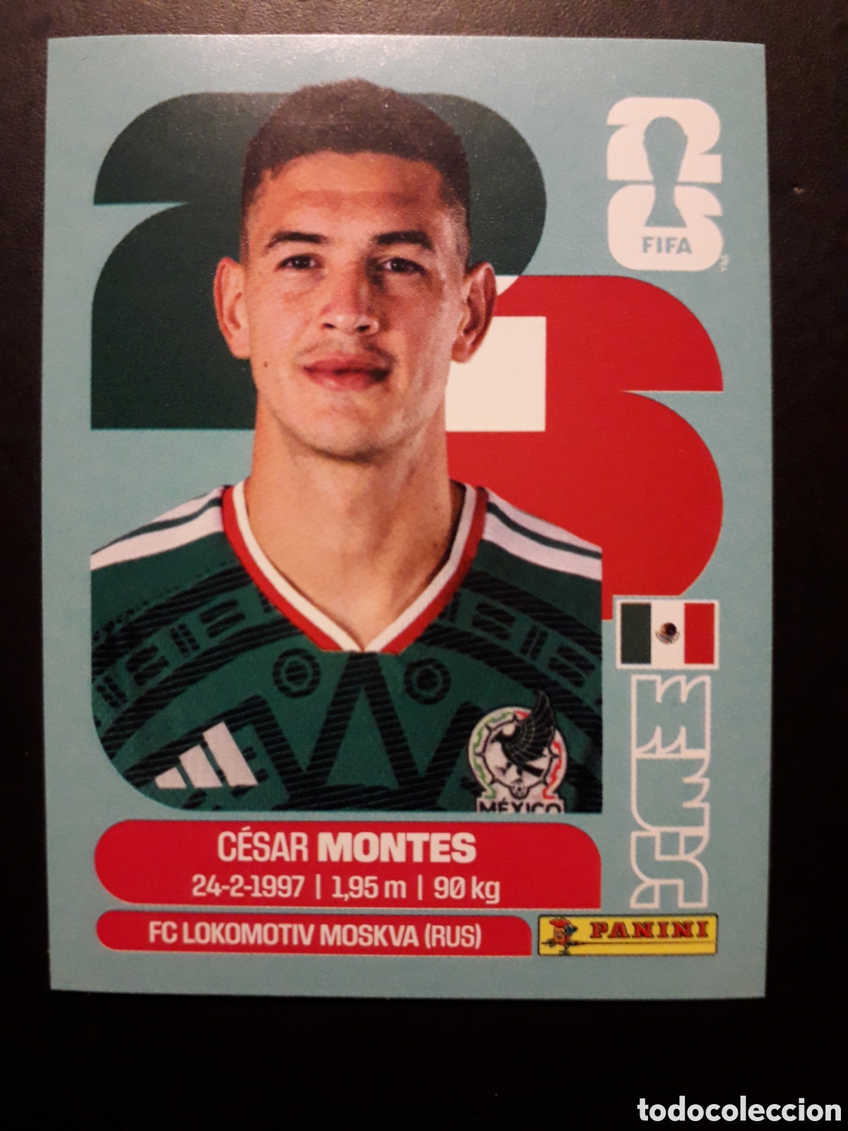 Cromos de F&uacute;tbol: MONTES M&Eacute;XICO MEX 5 MUNDIAL F&Uacute;TBOL 2026 FIFA WORLD CUP PANINI SIN PEGAR PEDIDO M&Iacute;NIMO 3&euro;