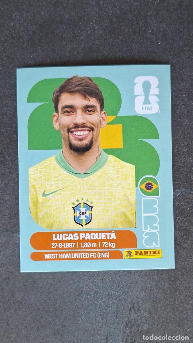 Cromos de F&uacute;tbol: L1 LUCAS PAQUETA SELECCION BRASIL 9 MUNDIAL FIFA WORLD CUP 2026 PANINI NUNCA PEGADO SIN PEGAR