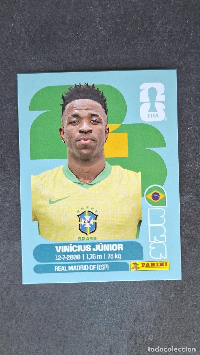 Cromos de F&uacute;tbol: L1 VINICIUS SELECCION BRASIL 14 MUNDIAL FIFA WORLD CUP 2026 PANINI NUNCA PEGADO SIN PEGAR