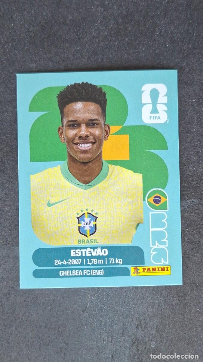 Cromos de F&uacute;tbol: L1 ESTEVAO SELECCION BRASIL 20 MUNDIAL FIFA WORLD CUP 2026 PANINI NUNCA PEGADO SIN PEGAR