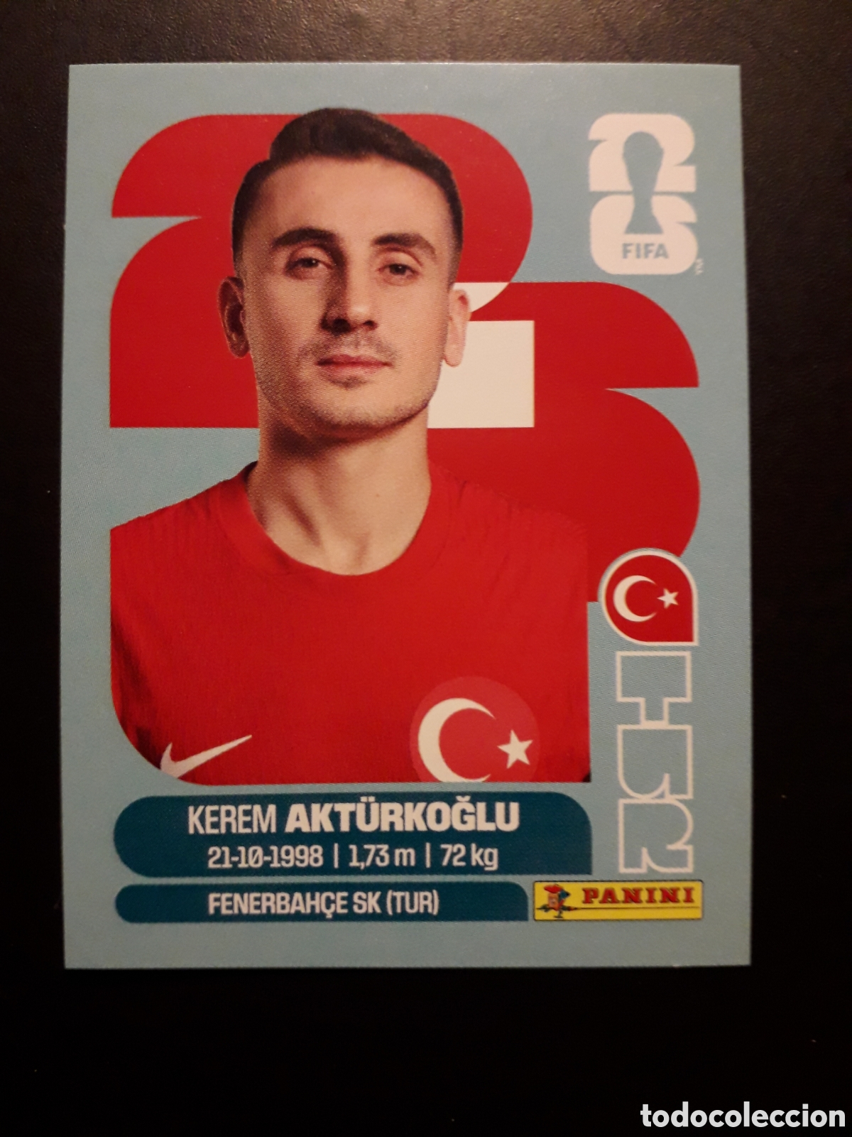 Cromos de F&uacute;tbol: AKT&Uuml;RKOGLU TURQU&Iacute;A TUR 19 MUNDIAL F&Uacute;TBOL 2026 FIFA WORLD CUP PANINI SIN PEGAR PEDIDO M&Iacute;NIMO 3&euro;