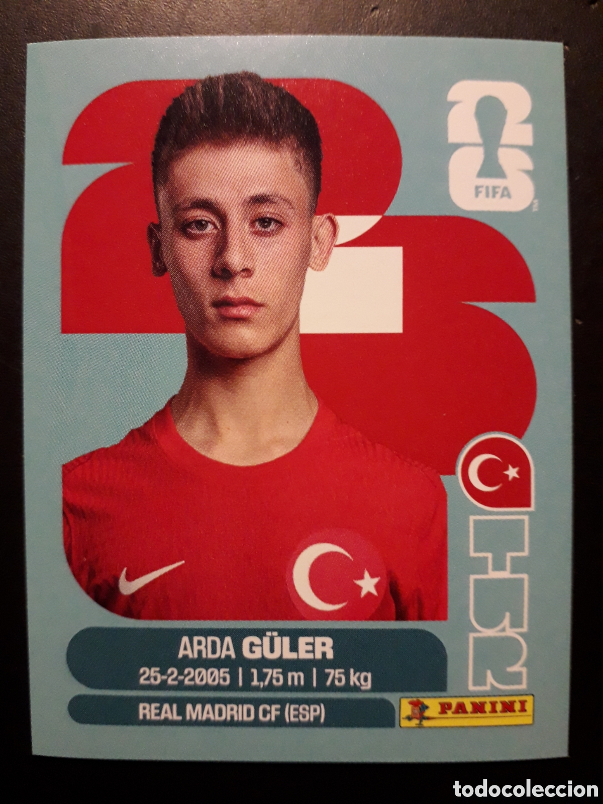 Cromos de F&uacute;tbol: ARDA G&Uuml;LER TURQU&Iacute;A TUR 14 MUNDIAL F&Uacute;TBOL 2026 FIFA WORLD CUP PANINI SIN PEGAR PEDIDO M&Iacute;NIMO 3&euro;