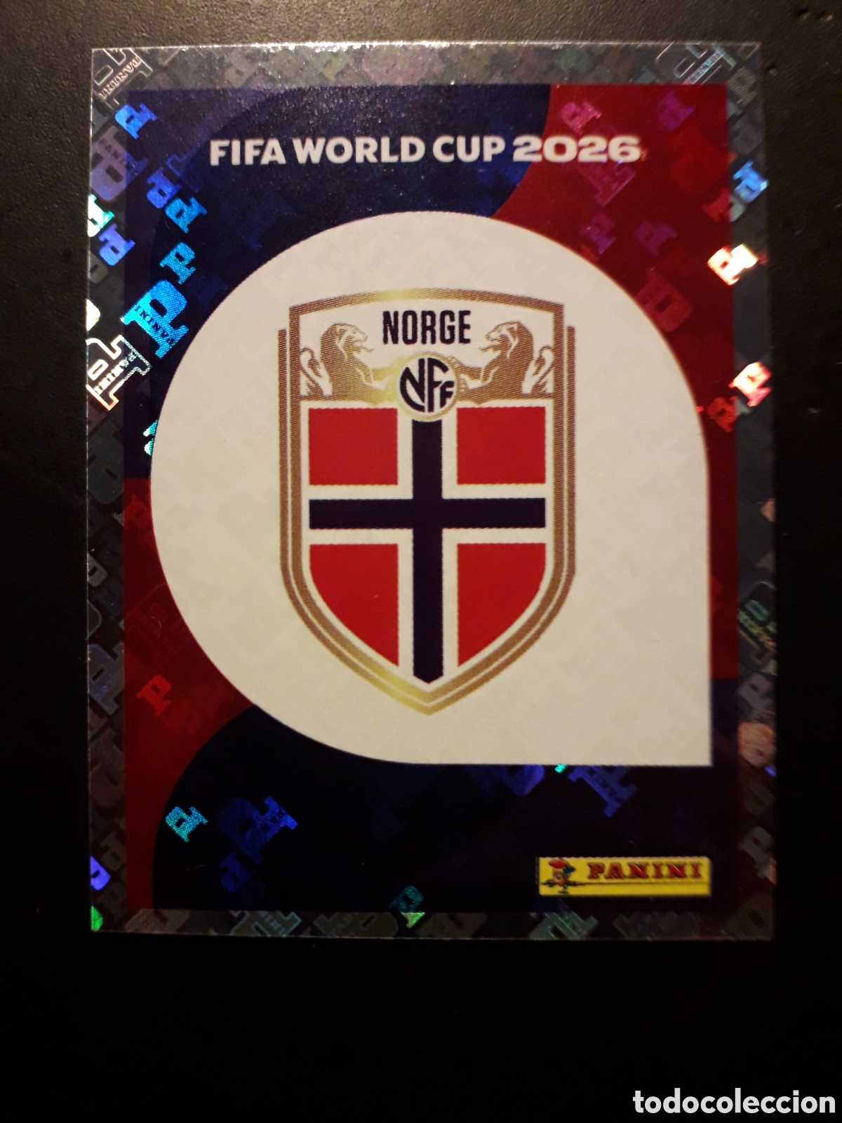 Cromos de F&uacute;tbol: ESCUDO NORUEGA NOR 1 MUNDIAL F&Uacute;TBOL 2026 FIFA WORLD CUP PANINI SIN PEGAR PEDIDO M&Iacute;NIMO 3&euro;