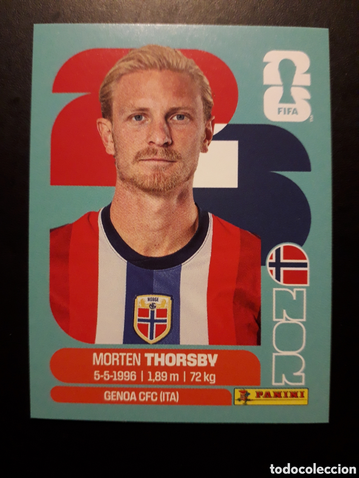 Cromos de F&uacute;tbol: THORSBY NORUEGA NOR 9 MUNDIAL F&Uacute;TBOL 2026 FIFA WORLD CUP PANINI SIN PEGAR PEDIDO M&Iacute;NIMO 3&euro;