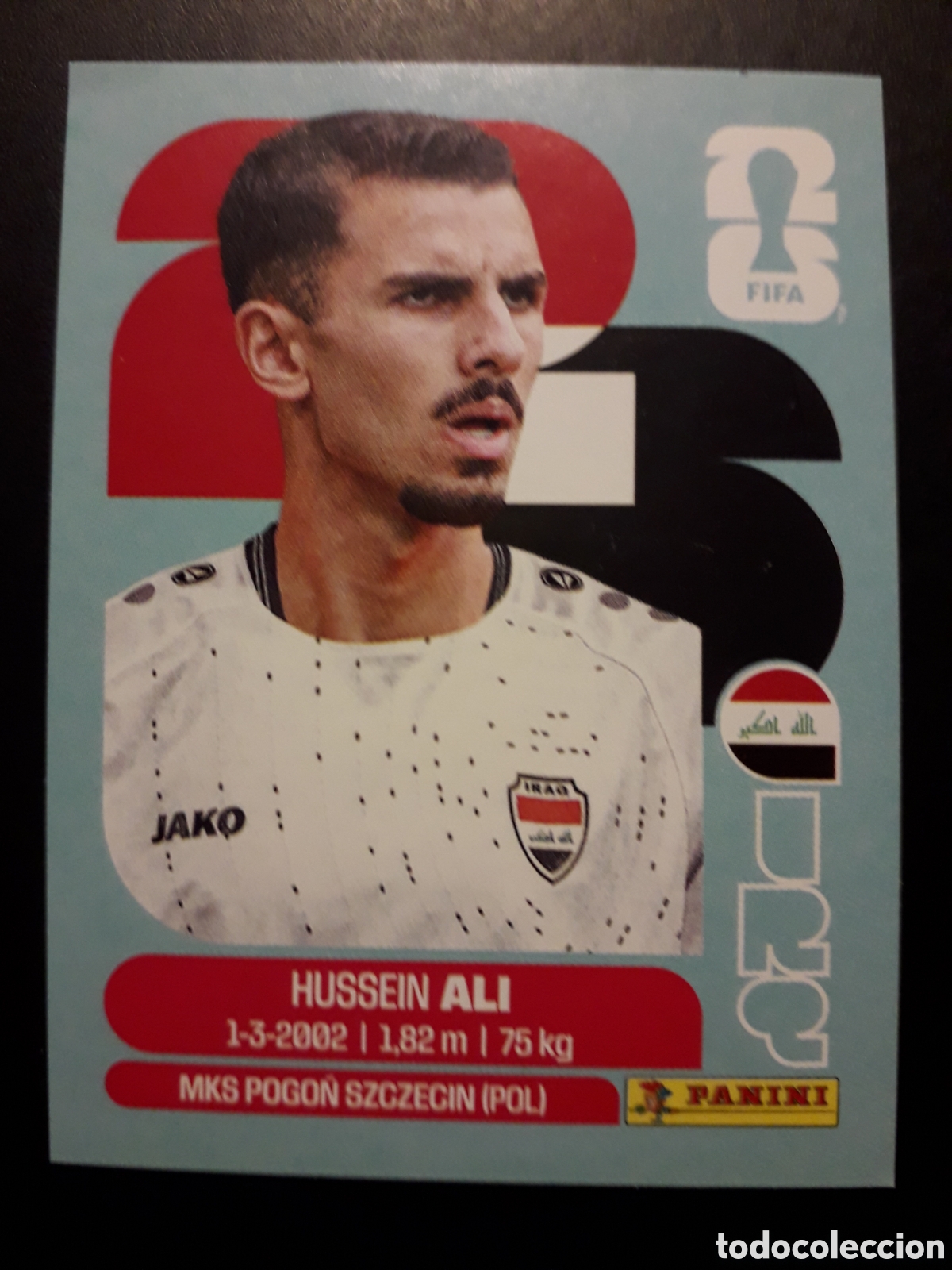Cromos de F&uacute;tbol: HUSSEIN ALI IRAQ IRQ 4 MUNDIAL F&Uacute;TBOL 2026 FIFA WORLD CUP PANINI SIN PEGAR PEDIDO M&Iacute;NIMO 3&euro;