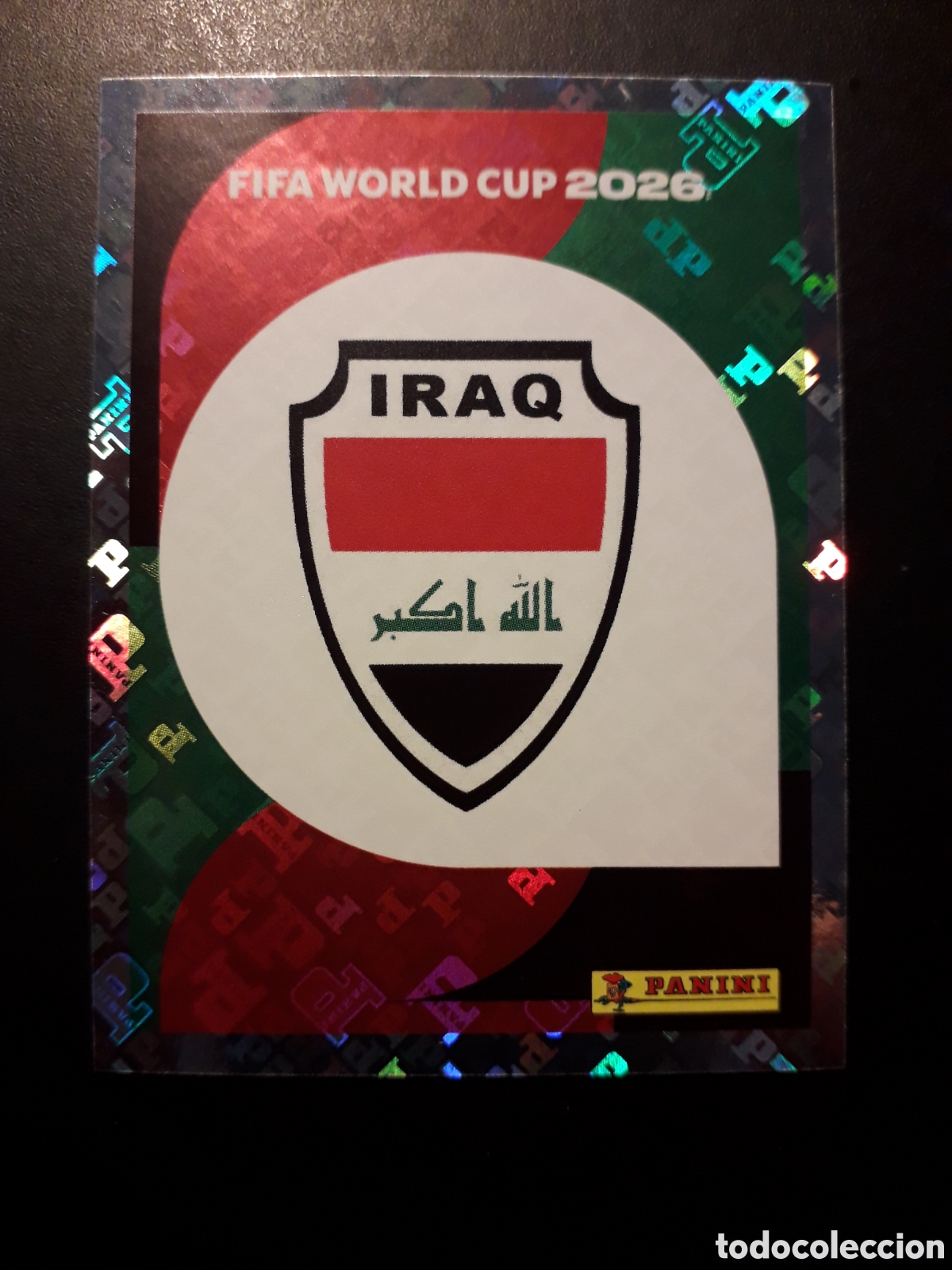 Cromos de F&uacute;tbol: ESCUDO IRAQ IRQ 1 MUNDIAL F&Uacute;TBOL 2026 FIFA WORLD CUP PANINI SIN PEGAR PEDIDO M&Iacute;NIMO 3&euro;