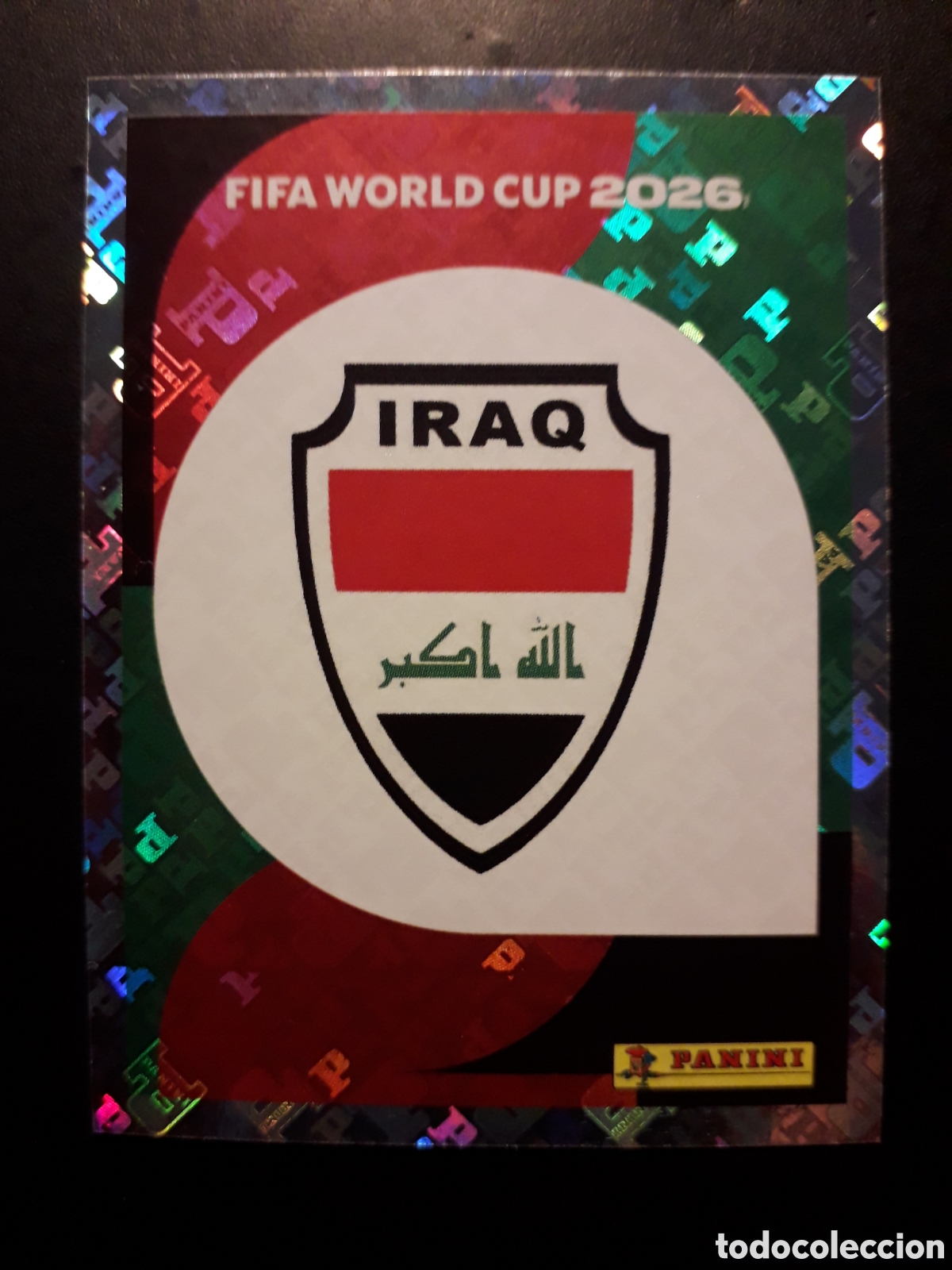 Cromos de F&uacute;tbol: ESCUDO IRAQ IRQ 1 MUNDIAL F&Uacute;TBOL 2026 FIFA WORLD CUP PANINI SIN PEGAR PEDIDO M&Iacute;NIMO 3&euro;.