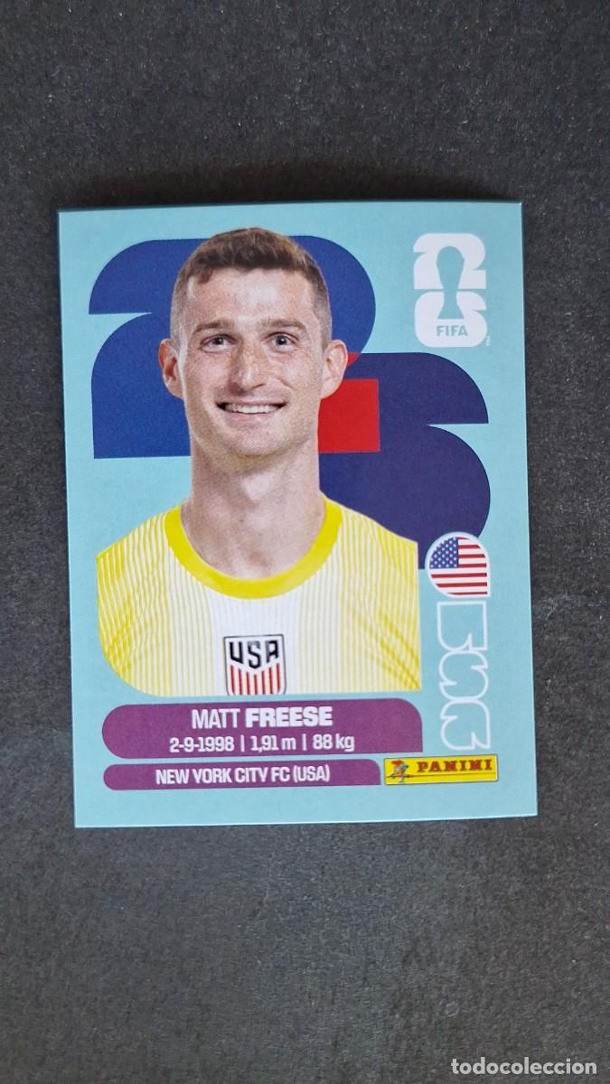 Cromos de F&uacute;tbol: L1 FREESE SELECCION USA 2 MUNDIAL FIFA WORLD CUP 2026 PANINI NUNCA PEGADO SIN PEGAR