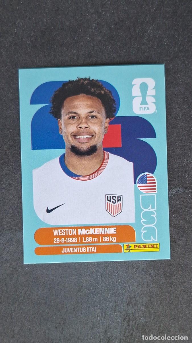 Cromos de F&uacute;tbol: L1 McKENNIE SELECCION USA 10 MUNDIAL FIFA WORLD CUP 2026 PANINI NUNCA PEGADO SIN PEGAR