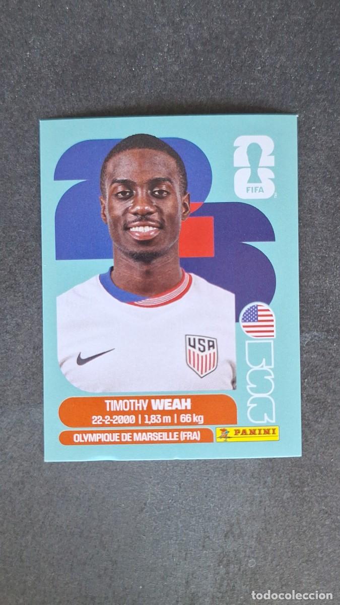 Cromos de F&uacute;tbol: L1 WEAH SELECCION USA 12 MUNDIAL FIFA WORLD CUP 2026 PANINI NUNCA PEGADO SIN PEGAR