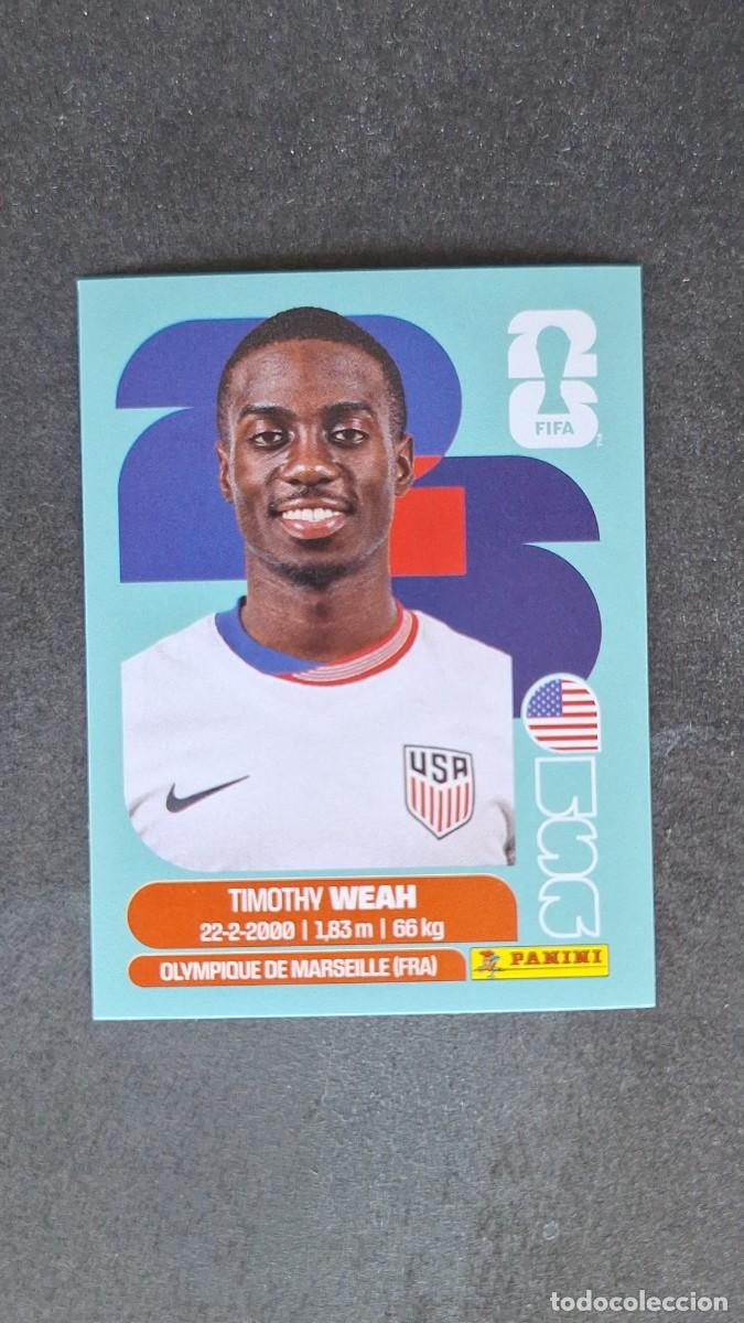 Cromos de F&uacute;tbol: L1 WEAH SELECCION USA 12 MUNDIAL FIFA WORLD CUP 2026 PANINI NUNCA PEGADO SIN PEGAR