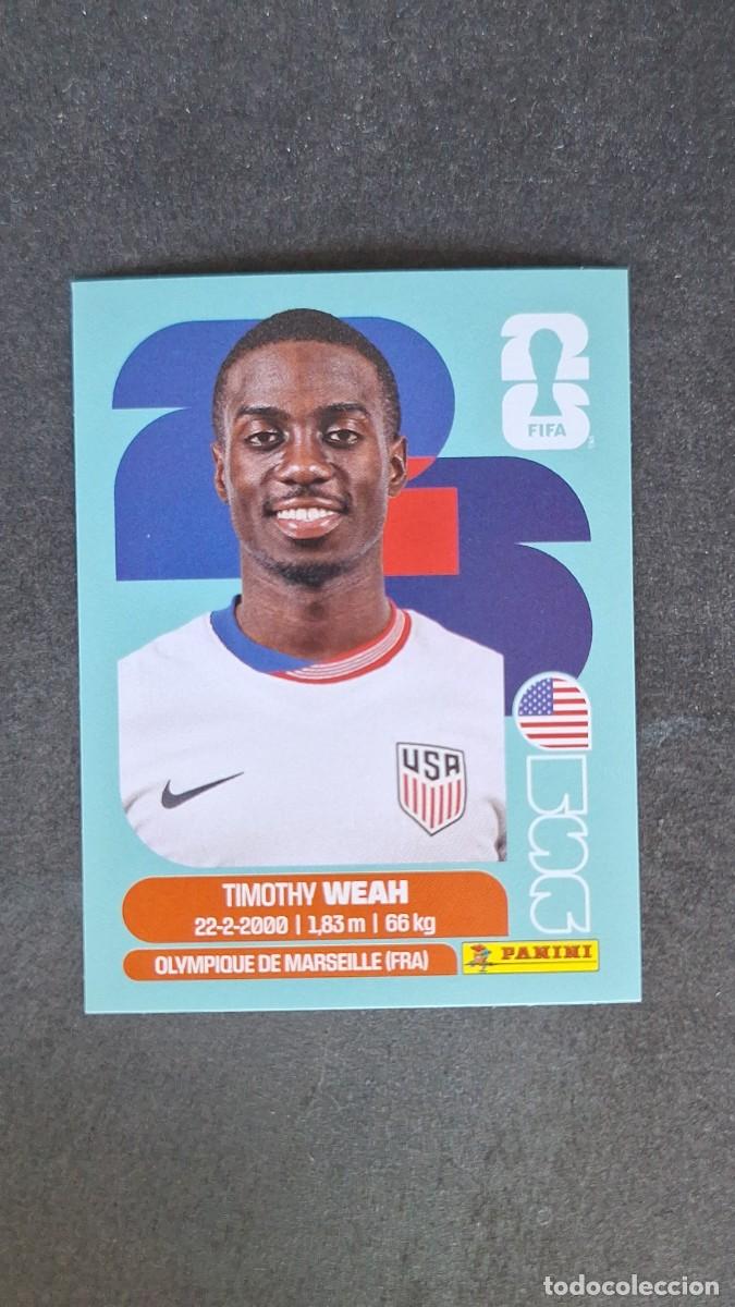 Cromos de F&uacute;tbol: L1 WEAH SELECCION USA 12 MUNDIAL FIFA WORLD CUP 2026 PANINI NUNCA PEGADO SIN PEGAR