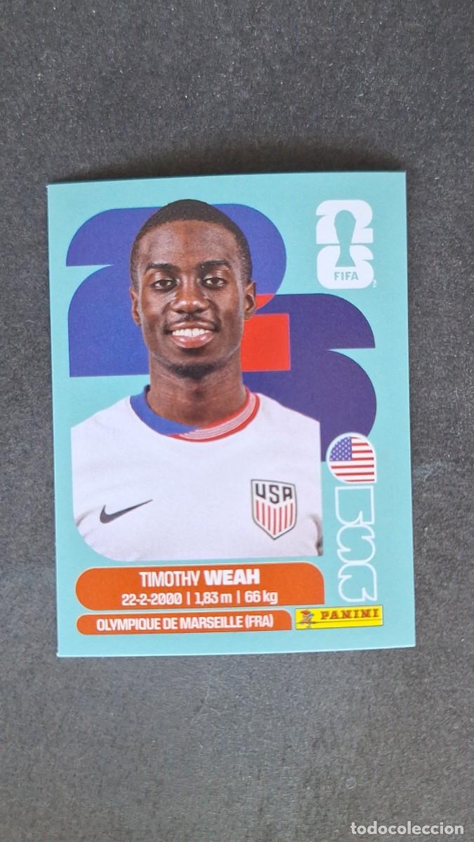 Cromos de F&uacute;tbol: L1 WEAH SELECCION USA 12 MUNDIAL FIFA WORLD CUP 2026 PANINI NUNCA PEGADO SIN PEGAR