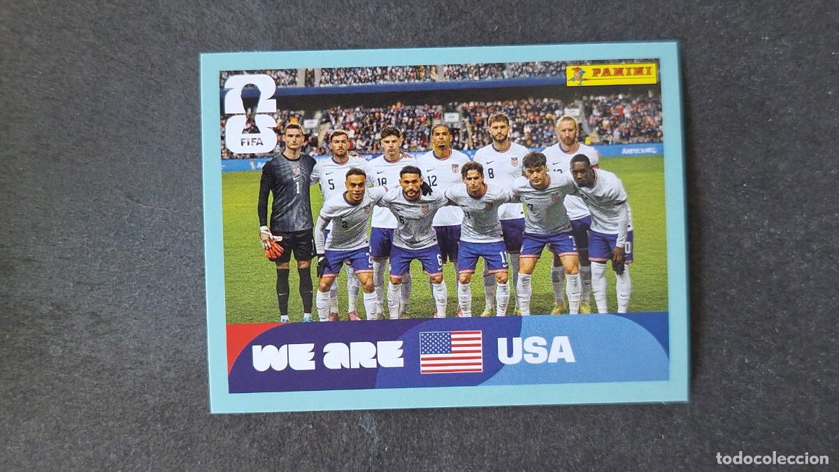 Cromos de F&uacute;tbol: L1 EQUIPO SELECCION USA 13 MUNDIAL FIFA WORLD CUP 2026 PANINI NUNCA PEGADO SIN PEGAR