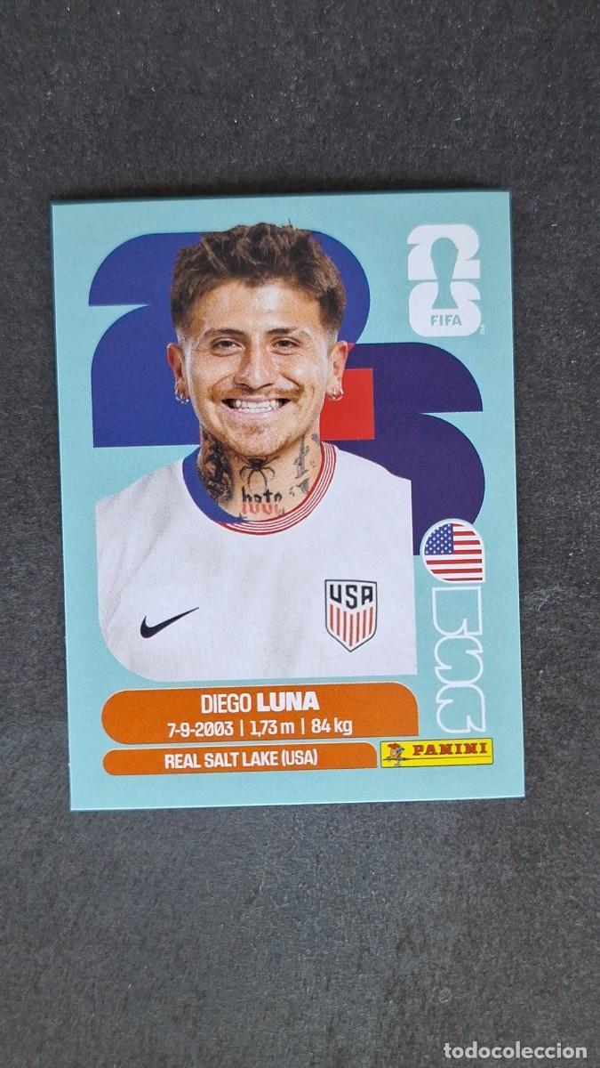 Cromos de F&uacute;tbol: L1 LUNA SELECCION USA 14 MUNDIAL FIFA WORLD CUP 2026 PANINI NUNCA PEGADO SIN PEGAR