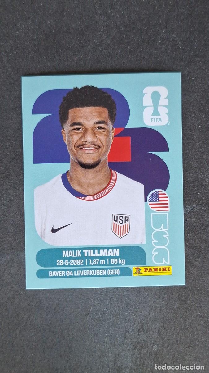 Cromos de F&uacute;tbol: L1 TILLMAN SELECCION USA 15 MUNDIAL FIFA WORLD CUP 2026 PANINI NUNCA PEGADO SIN PEGAR
