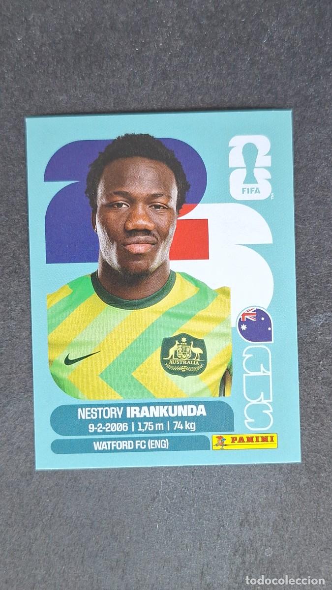 Cromos de F&uacute;tbol: L1 IRANKUNDA SELECCION AUSTRALIA 19 MUNDIAL FIFA WORLD CUP 2026 PANINI NUNCA PEGADO SIN PEGAR