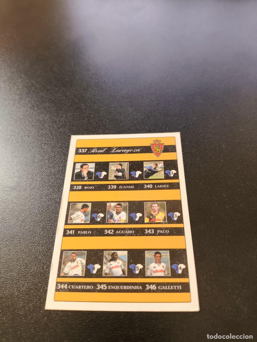 Cromos de F&uacute;tbol: 357 Indice REAL ZARAGOZA MUNDICROMO FICHAS LIGA 2001 2002 01 02 NO PANINI ESTE