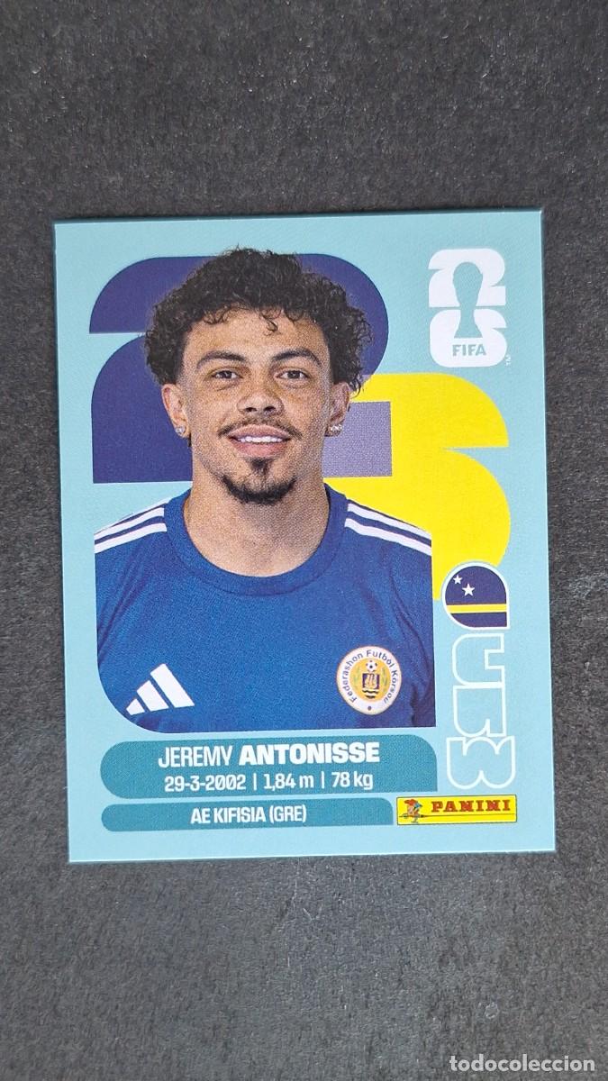 Cartes &agrave; collectionner de Football: L1 ANTONISSE SELECCION CURA&Ccedil;AO 18 MUNDIAL FIFA WORLD CUP 2026 PANINI NUNCA PEGADO SIN PEGAR