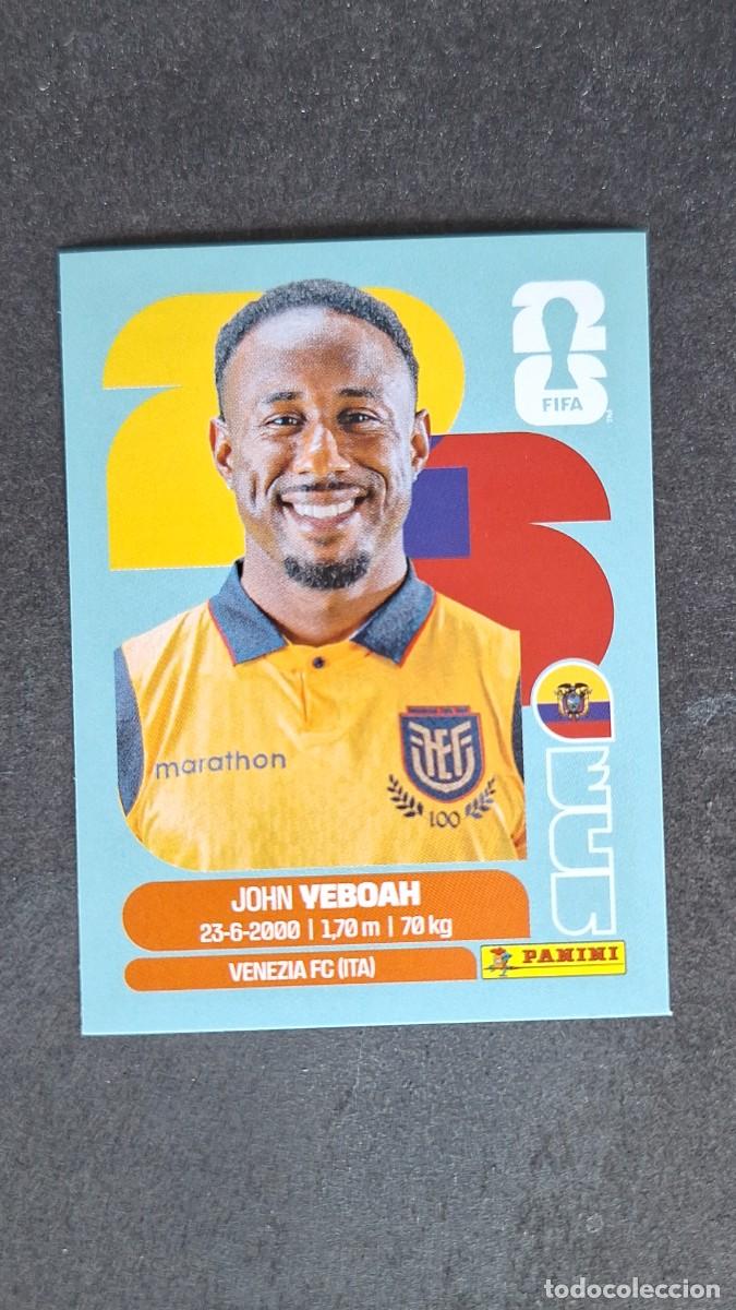 Cromos de F&uacute;tbol: L1 YEBOAH SELECCION ECUADOR 14 MUNDIAL FIFA WORLD CUP 2026 PANINI NUNCA PEGADO SIN PEGAR