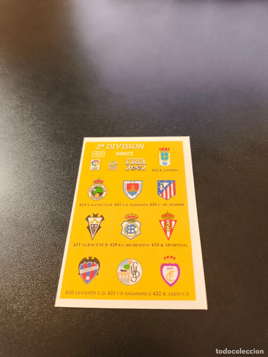 Cromos de F&uacute;tbol: 422 2&ordf; divisi&oacute;n INDICE TENERIFE MUNDICROMO FICHAS LIGA 2001 2002 01 02 NO PANINI ESTE