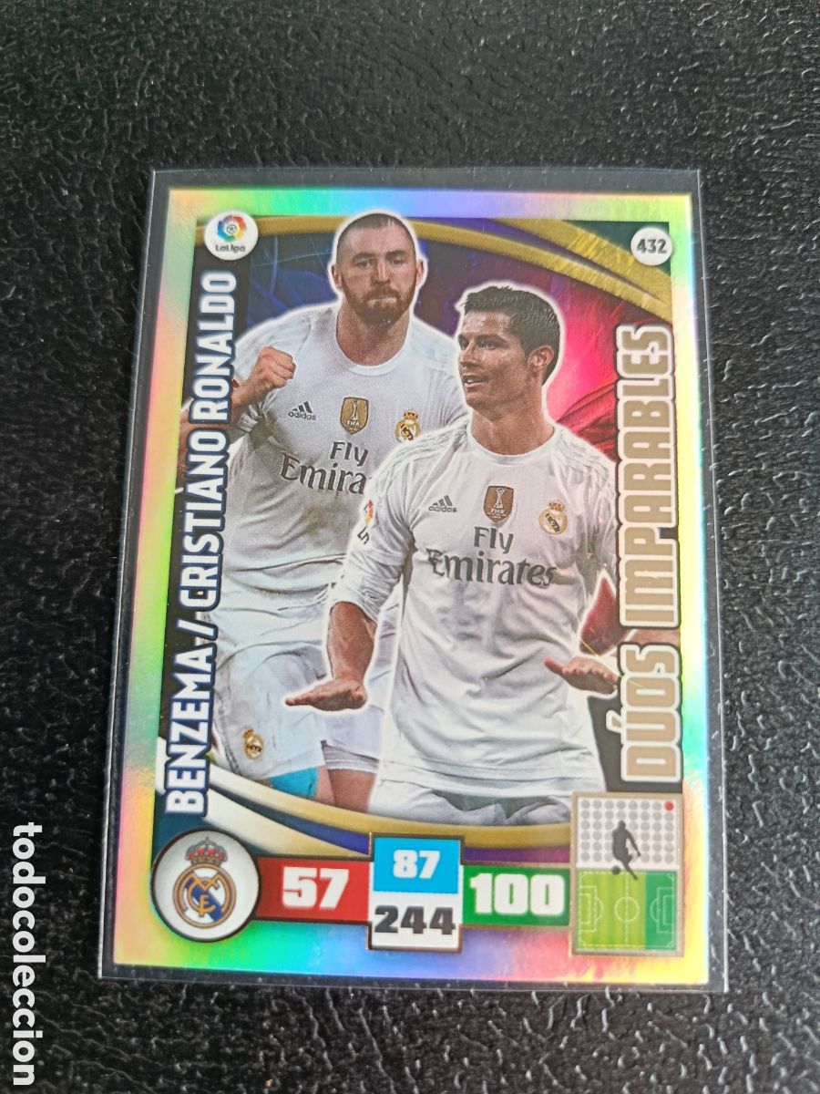 Cromos de F&uacute;tbol: BENZEMA CRISTIANO RONALDO D&Uacute;OS IMPARABLES #432 REAL MADRID ADRENALYN XL LIGA 2015 2016 PANINI 15 16