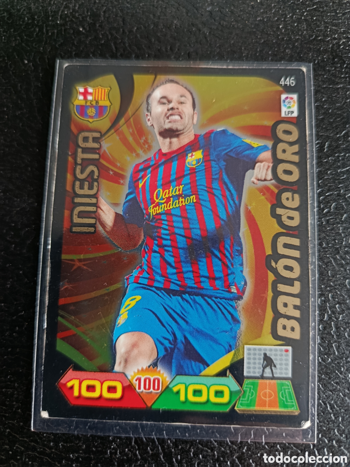 Figurine di Calcio: INIESTA BAL&Oacute;N DE ORO 446 (BARCELONA) 2011-12 11 12 ADRENALYN PANINI CROMO CARTA