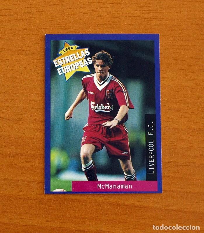 Fu&szlig;ball-Sticker: Liverpool F.C. - N&ordm; 64 Steve McManaman - Estrellas Europea Panini A&ntilde;o 1996