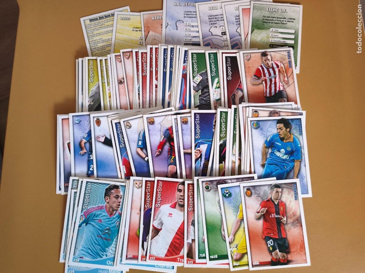 Cromos de F&uacute;tbol: liga 2015, mundicromo contiene 94 cromos