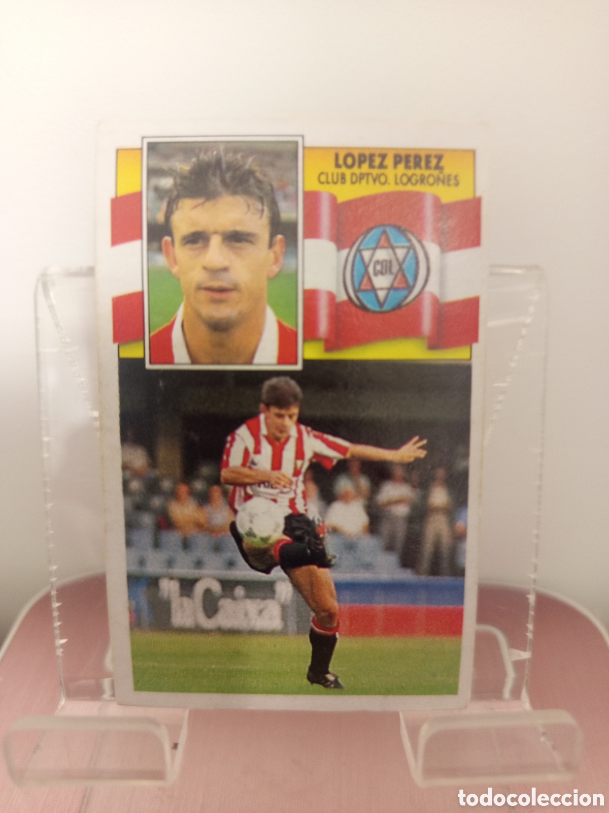 Fu&szlig;ball-Sticker: ❇️ CROMO ⚽ L&Oacute;PEZ P&Eacute;REZ LOGRO&Ntilde;&Eacute;S LIGA 90 91 1990 1991 ESTE DESPEGADO ❇️