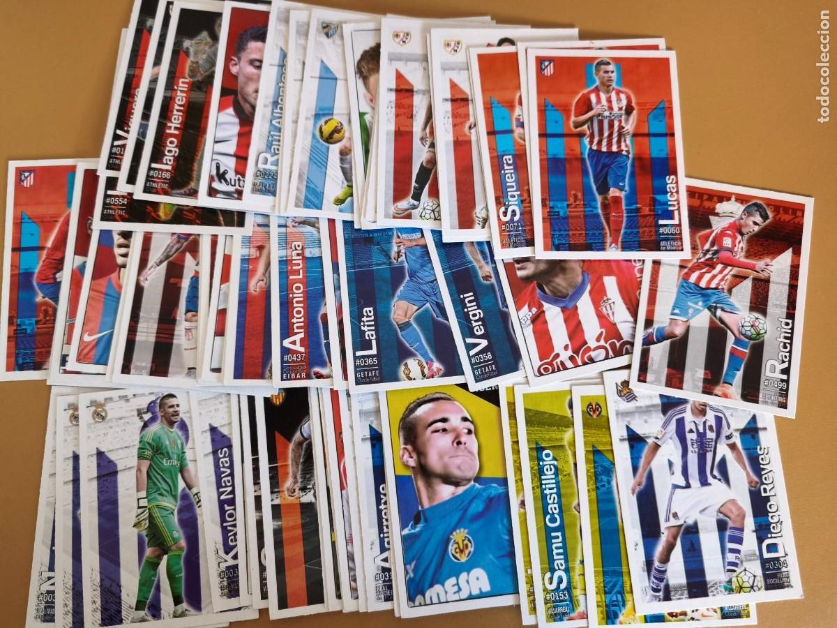 Cromos de F&uacute;tbol: liga 2016, mundicromo contiene 56 cromos