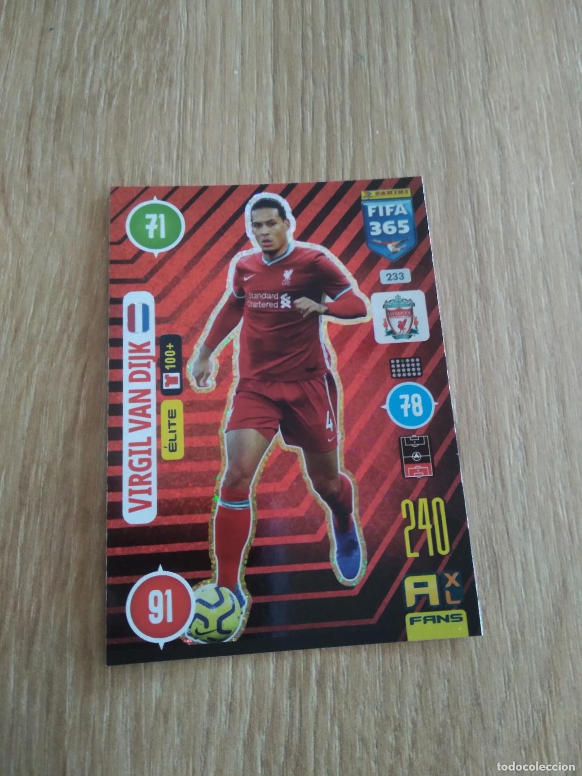 Cromos de F&uacute;tbol: 233 VAN DIJK LIVERPOOL CROMO FUTBOL PANINI ADRENALYN 20-21 FIFA 365 2020-2021