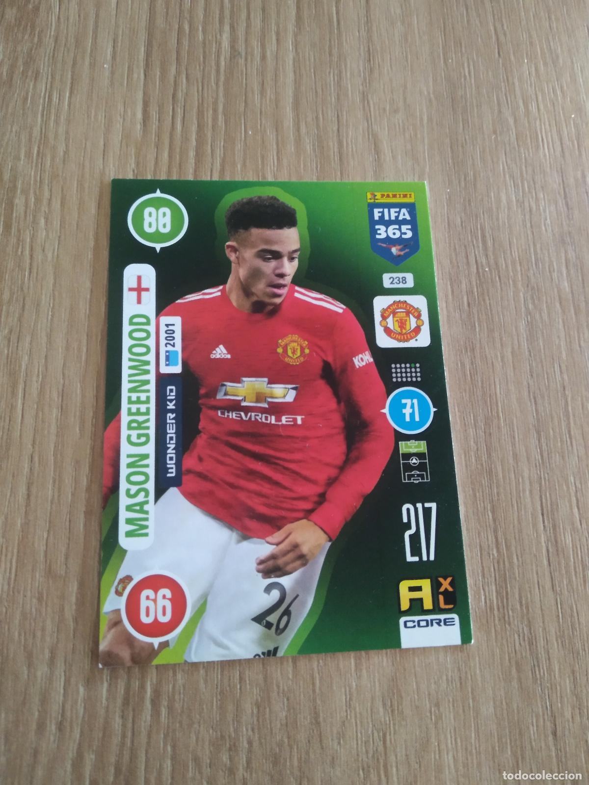 Cartes &agrave; collectionner de Football: 238 GREENWOOD MANCHESTER UNITED CROMO FUTBOL PANINI ADRENALYN 20-21 FIFA 365 2020-2021